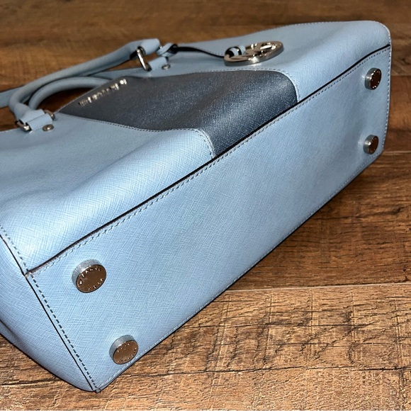 Michael Kors Sutton Powder Blue Satchel - Picture 14 of 16